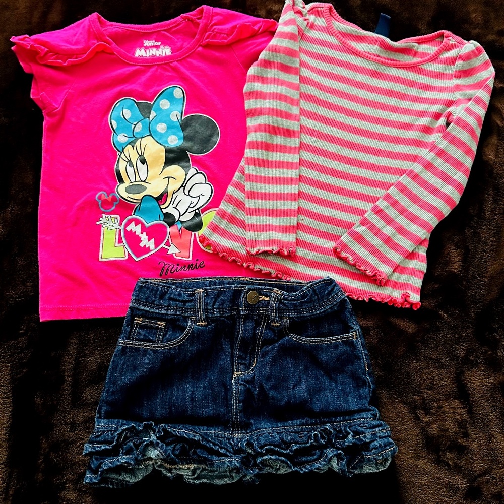 3T girl sets | skirt | tees | shirt | Baby Gap | Disney